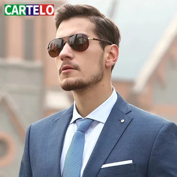 

CARTELO Vintage Eyewear Glasses Famous Brand Polarized Accessories Sunglasses For Designer Retro alloy Sunglasses Polarized Lens