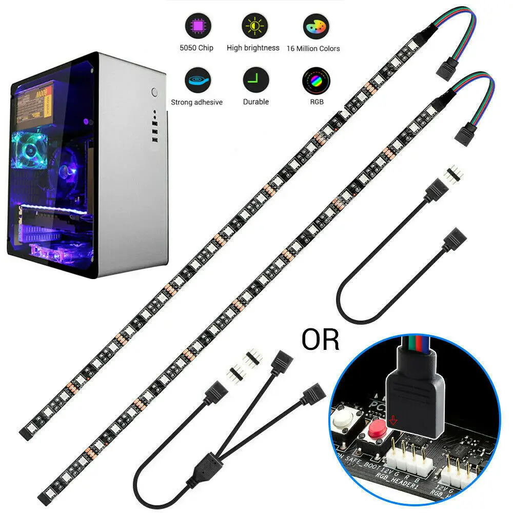 Светодиодная лента для 12 В 4 контактного разъема RGB (+ G R B) 5050 украшения ПК