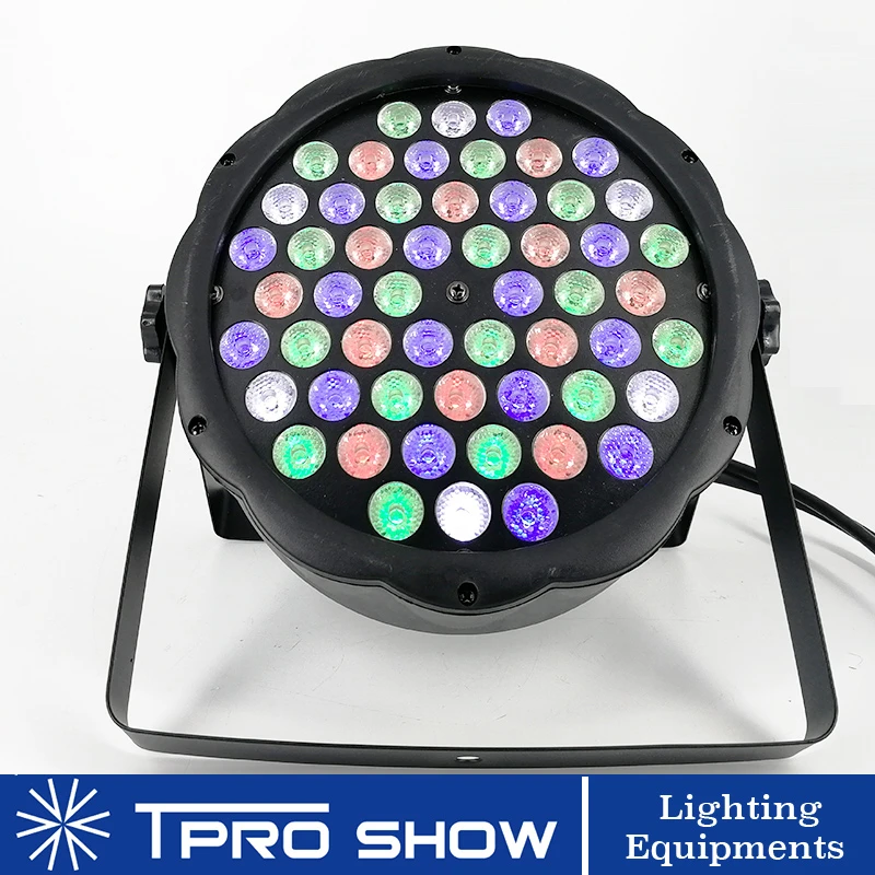

Flat LED Par 54x3W DJ LED Par Light Strobe DMX Control RGBW Colors Mixing Dimming Effect Lantern Projector For Party Bar Disco