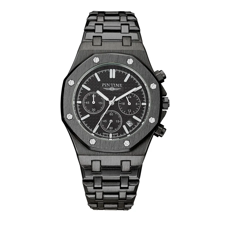 

Business Men Watch Top Luxury Brand Stainless Steel Wrist Watch Chronograph Army Military Quartz Watches erkek kol saati