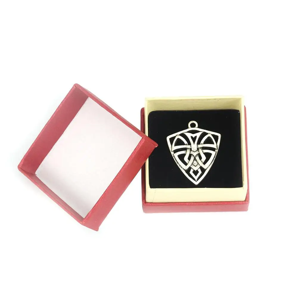 DoreenBeads Лотос узор бумага красный шкатулка цепочки и ожерелья серьги кольцо набор коробки для упаковки подарков и дисплей 1 шт