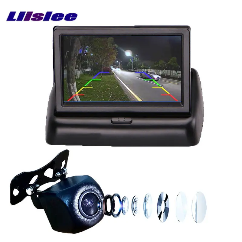 

4.3 inch Foldable Car Monitor TFT LCD Display Cameras Reverse Camera Parking System for Car Rearview Monitors NTSC PAL