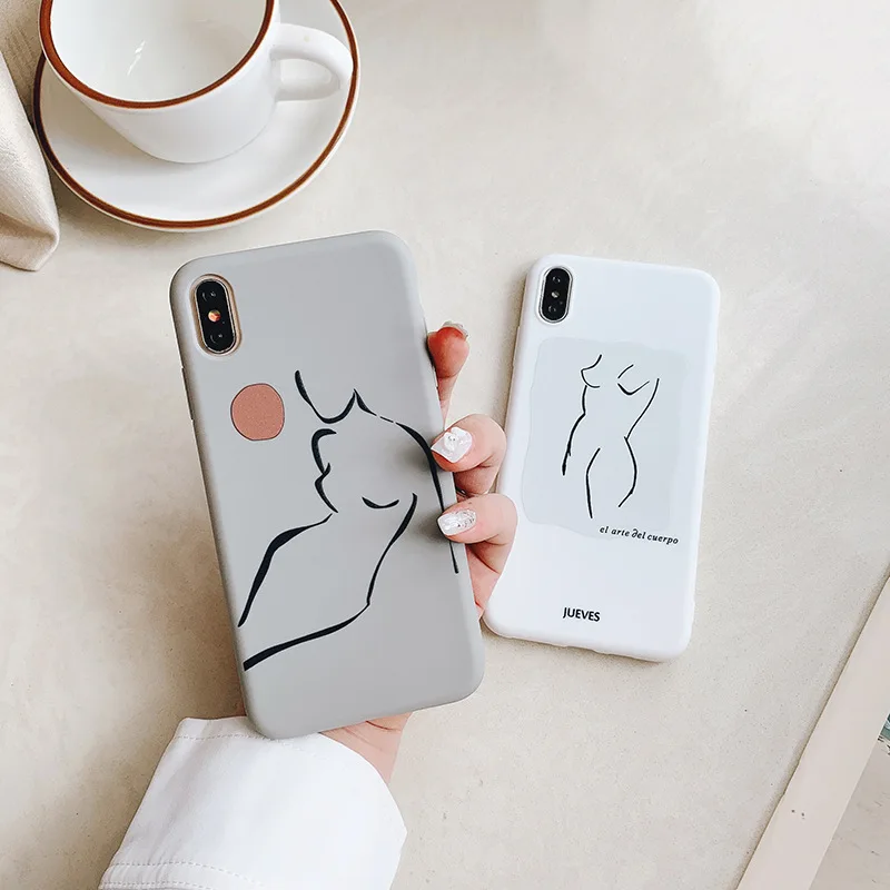 Retro Simple sketch letters art vintage poster Phone case silicone cover for coque iPhone 7 7 Plus 6 8 6s Plus X XR xs max case