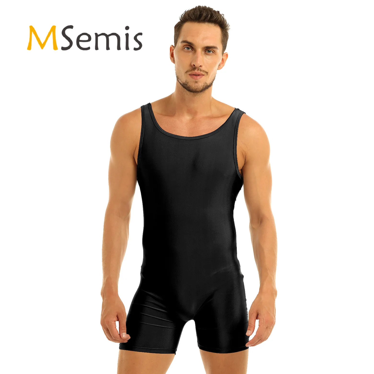 Men's Gymnastics Leotard Swimsuit Sports Body Swim Bodysuit Bodystocking Swimwear Swimming Bathing Suit Unitard Under Clothes men swimsuit