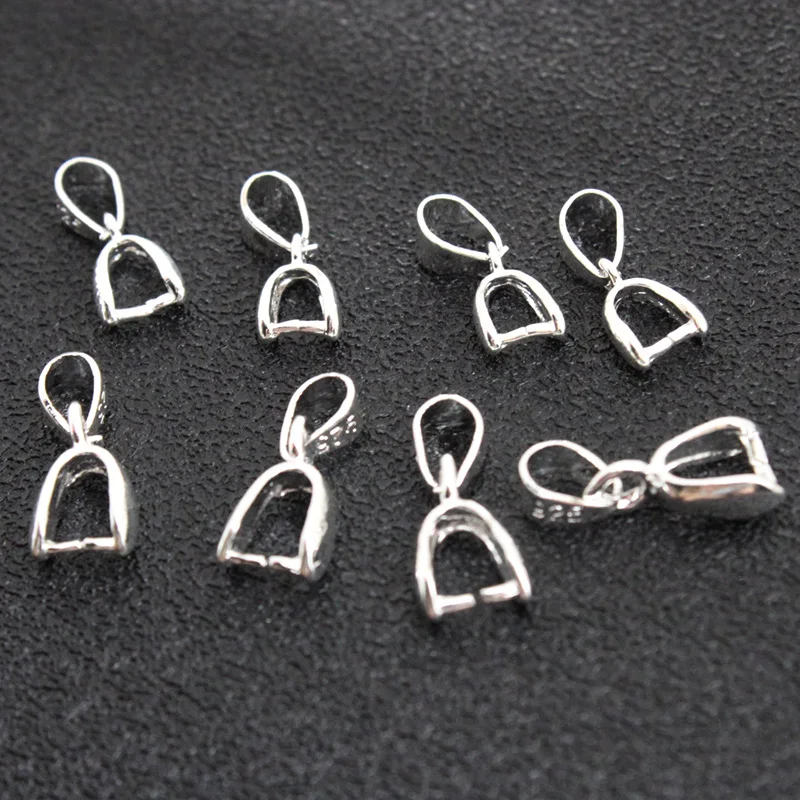 20pcs/lot 925 Stering Silver Pendants Clasps Clips Bails Connectors For
