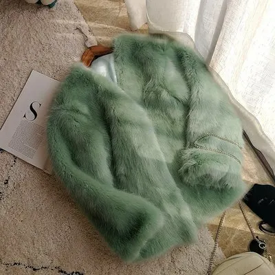 

2020 New Style High-end Fashion Women Faux Fur Coat S86
