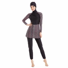 Мусульманский купальник, исламский женский скромный хиджаб размера плюс, одежда для плавания, купальный костюм, пляжный купальник с полным покрытием, 6XL