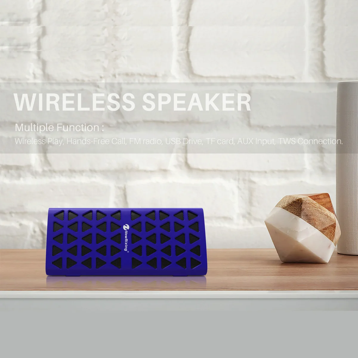 Беспроводной bluetooth динамик 1200 мАч bluetooth 5,0 поддержка 32G TF карты IPX4 6h время воспроизведения Hands Free вызов FM радио TWS соединение
