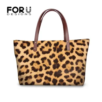 

FORUDESIGNS Fashion Leopard Print Women Luxury Shoulder Bags Storage Large Ladies Handbags Famous Brand Tote Bags Bolsa Femme