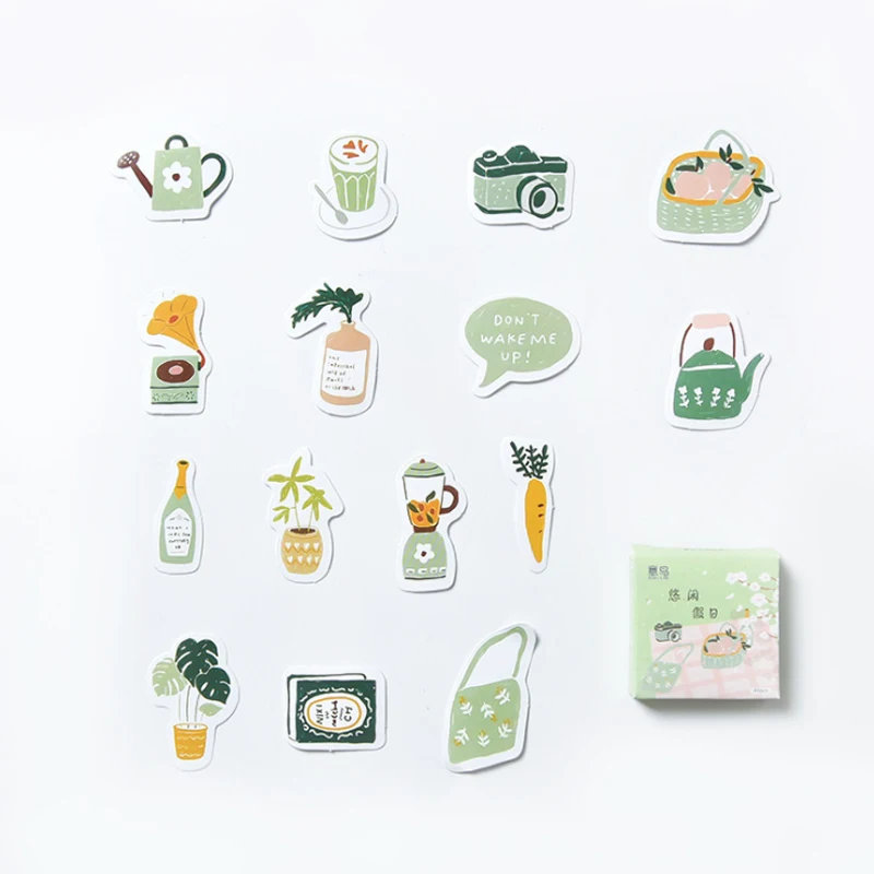 40packs-wholesale-reen-cute-cartoon-material-stickers-album-decoration-handbook-account-stickers-scrapbook-materials-handmade