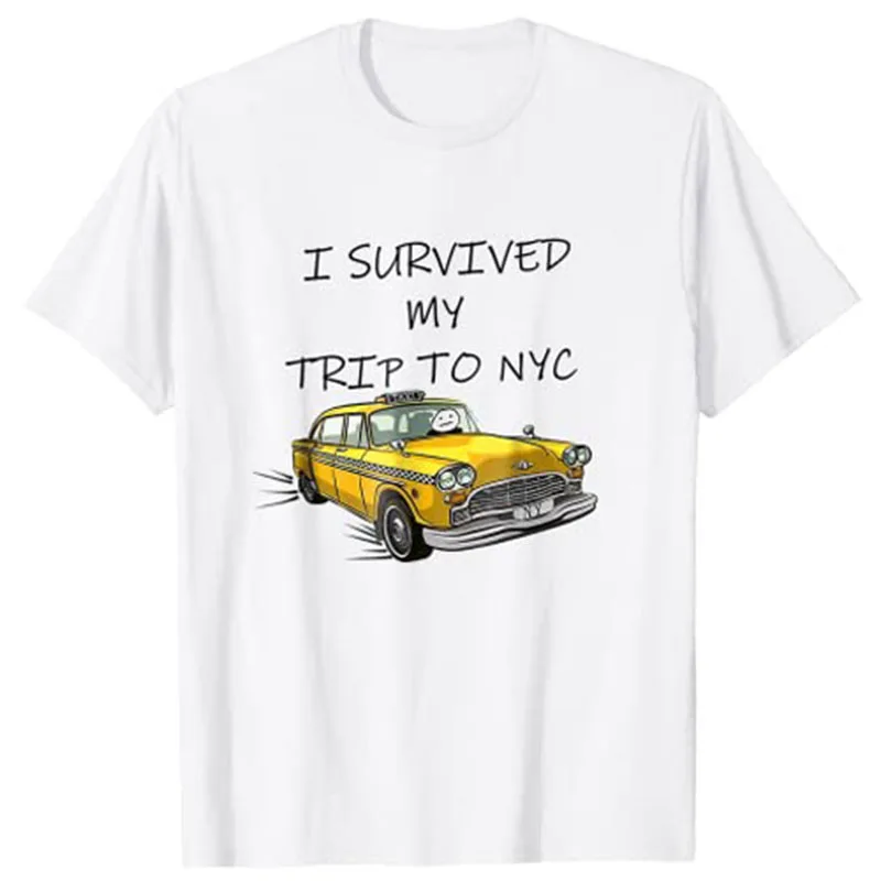 I Survived My Trip To NYC T-Shirt, camisetas gráficas, camisetas -  AliExpress