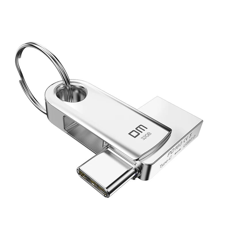 DM USB C флэш-накопитель 64 Гб type C USB флэш-накопитель PD160 32 Гб OTG usb флешка Высокоскоростной USB 3,0 флэш-накопитель - Цвет: Silver