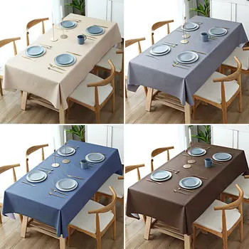 

Waterproof Table Cloth Rectangular Nordic Solid Color Coffee Table for Living Room Wedding Decoration Polyester Tablecloth DW380