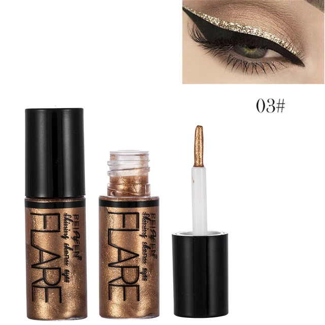 5 Color Metallic Shiny Eyeshadow Glitter Liquid Eyeliner Makeup Eye Liner Pen-Waterproof Makeup Pigment Eyeshadow Palette SF767