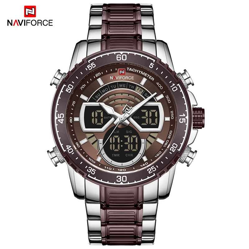 NAVIFORCE Fashion Sport Watches Mens Luxury Brand Quartz Digital Chronograph Clock 3ATM Waterproof Wrist Watch Relogio Masculino | Наручные