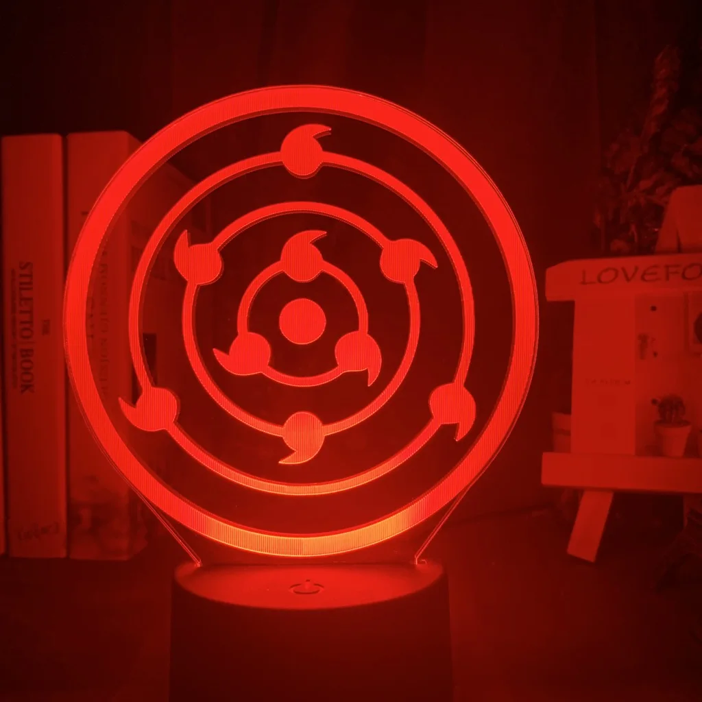 Японский аниме Наруто Риннеган Шаринган крутой детский ночной Светильник Led Изменение цвета сенсорный датчик светильник для спальни настольная лампа подарок