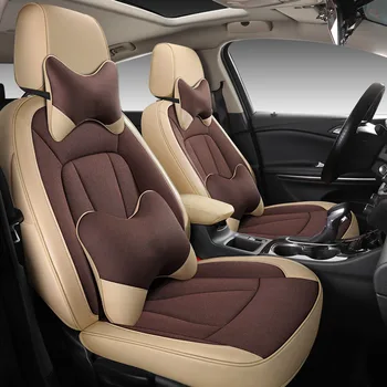 

Custom car seat cover leather for renault captur fluence koleos megane grand scenic clio kadjar laguna car Accessories cover