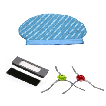 

Filter Mop Cloths Side Brushes Kit For Ecovacs Deebot OZMO 920 950 Sweeper Tools