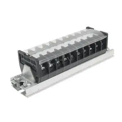 

New Double Rows 10 Position Covered Barrier Block Terminal Strip 660V 15A