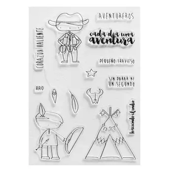 

Camping Boy Silicone Clear Seal Stamp DIY Scrapbooking Embossing Photo Album Decorative Paper Card Craft Art Handmade Gift