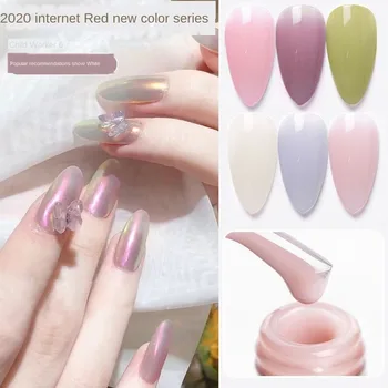 

7ml Nude Translucent Nail Polish Gel Jelly Nail Ice Translucent Health Popular New Color Nude Color Ice Muscle Color