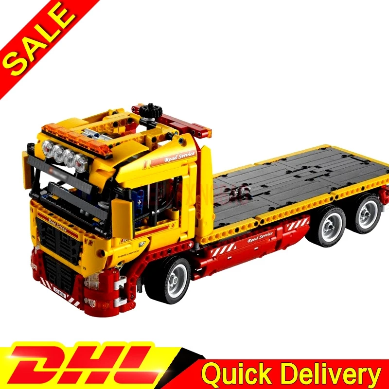 

LP 20021 technic Kits 1143pcs Flatbed trailer Model Building blocks Bricks Toy Gift Educational Car leleings Toys Clone 8190