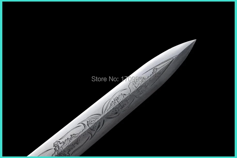 Battle Ready Chinese KungFu Dao Sword Double Edge Sharp Spring Steel WuShu Han Jian Saber