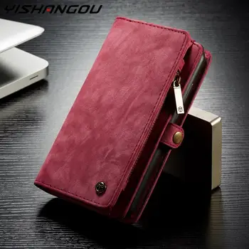 

Multi-function Magnetic Leather Wallet Case For Samsung S20 Ultra S10 Note 10 Plus A51 A71 A50 A70 Removable Case Cover