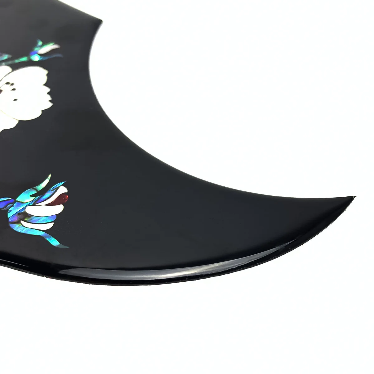 FLEOR Акустическая гитара pick guard pick Guard самоклеящаяся в форме запятой пластина для царапин черная с цветочным узором