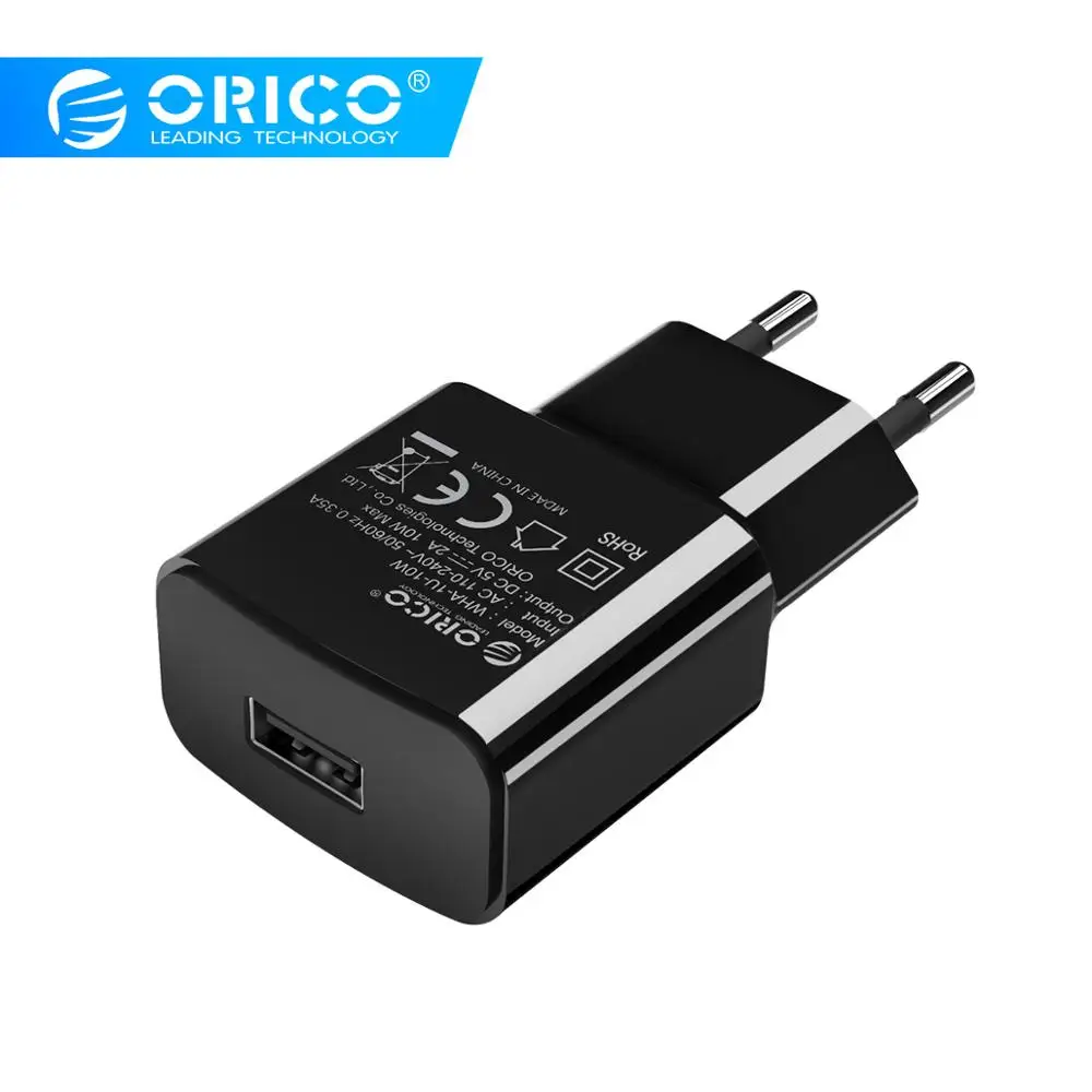 ORICO USB зарядное устройство 5V1A 5V2A портативное зарядное устройство адаптер для мобильного телефона планшета ЕС вилка