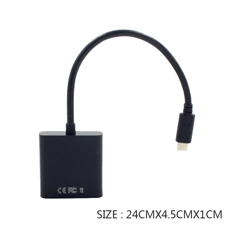 USB-C USB3.1 type C для адаптера кабель VGA штекер VGA Женский видео передачи конвертер 1080P для 12 дюймов