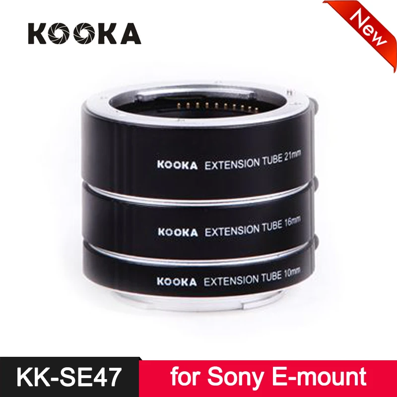 

Micnova KK-SE47 TTL Metal Extension Tube Set Copper AF Auto Focus for Sony E Mount SLR Camera Lens Close-up Image 10mm 16mm 21mm