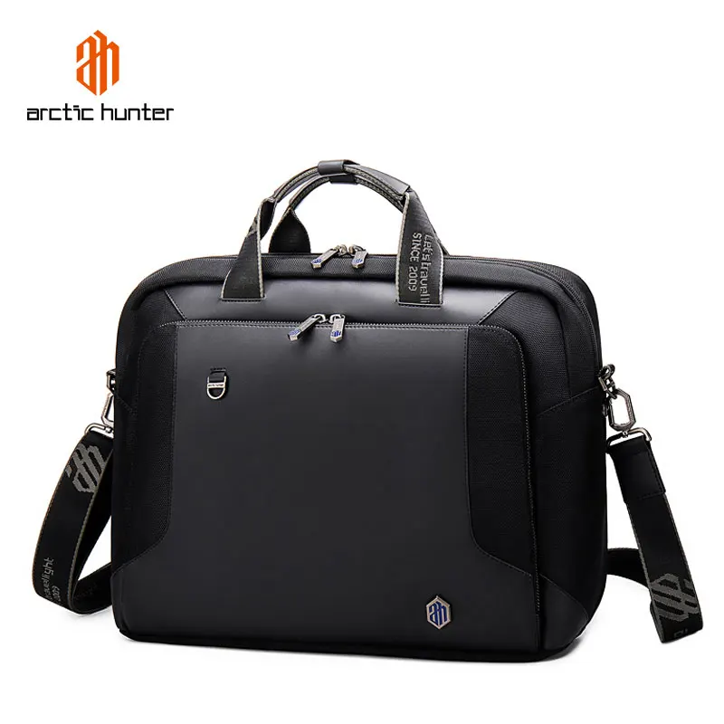 Maletín de negocios de gran capacidad para hombre, bolsa para ordenador portátil de 15,6 pulgadas, bolso de hombro para oficina, impermeable