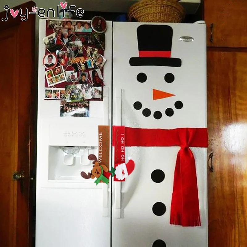 

Joy-Enlife 1pc Christmas Decoration Refrigerator Door Handle Covers Cartoon Cute Microwave New Door Refrigerator Handle Sets