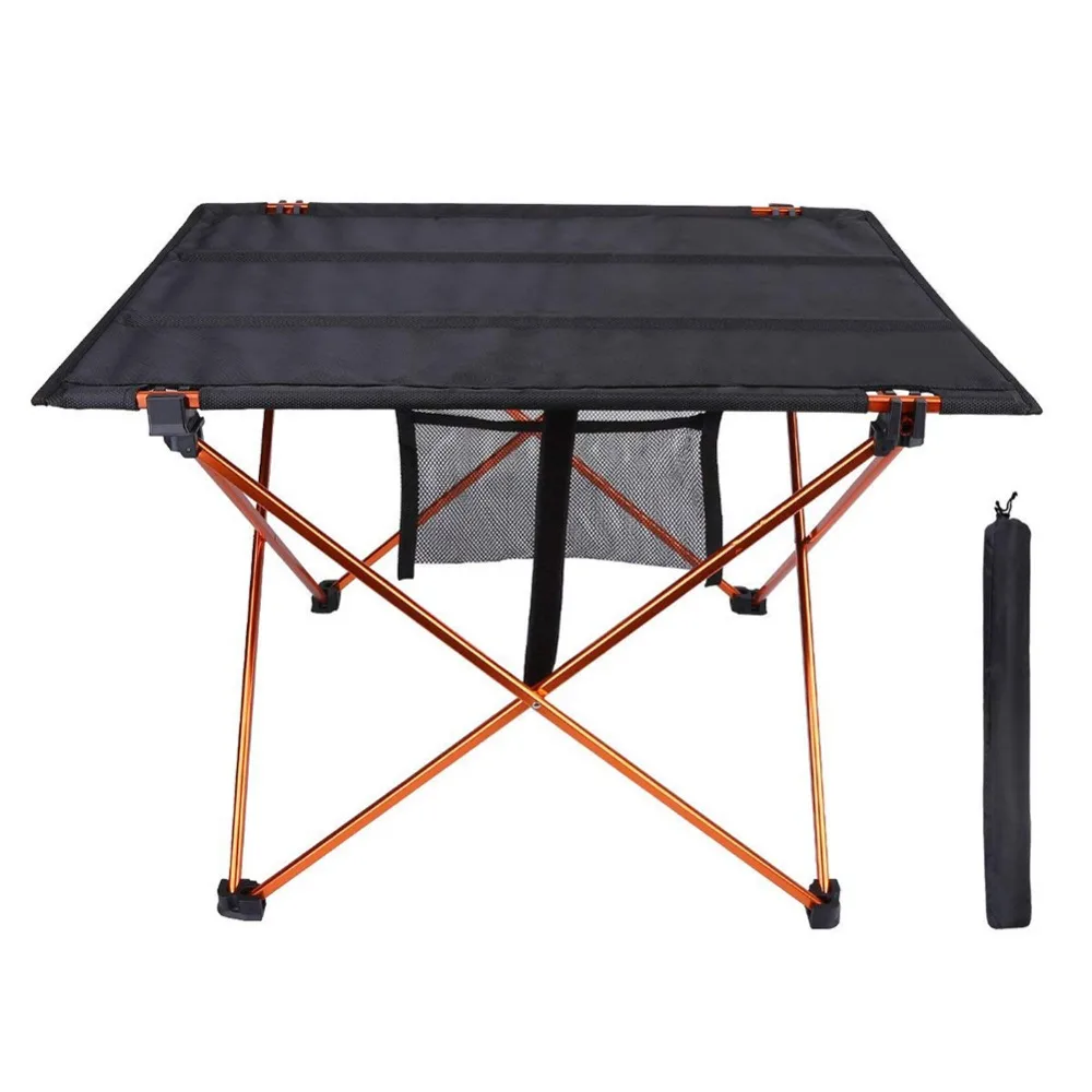 56x43cm Camping Outdoor Garden Tables with Pouch Aluminium Alloy Picnic Table Oxford Cloth Ultra-light Durable Folding Desk