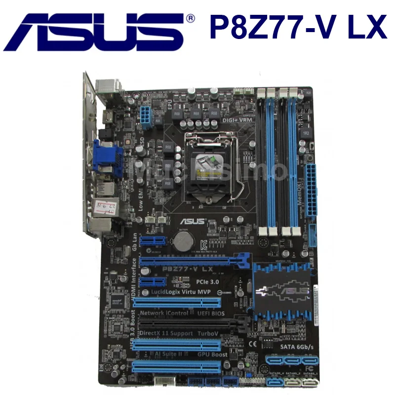 Ceny ASUS płyta główna P8Z77 V LX LGA 1155 DDR3 i3 i5 22 32nm CPU USB3.0 32GB SATA3 VGA HDMI Z77 pulpitu oryginalny używana płyta główna 1155