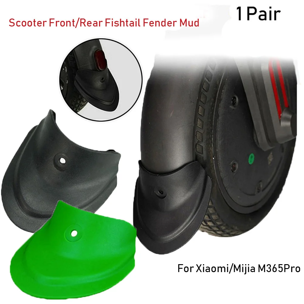 

1 Pair Electric Scooter Front/Rear Fishtail Fender Mud Water Retaining Rubber Fender Protector for Xiaomi/Mijia M365 Pro
