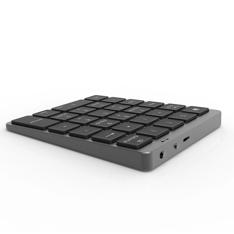 Алюминиевая Bluetooth клавиатура N960 28 клавиш USB зарядка ультратонкая беспроводная