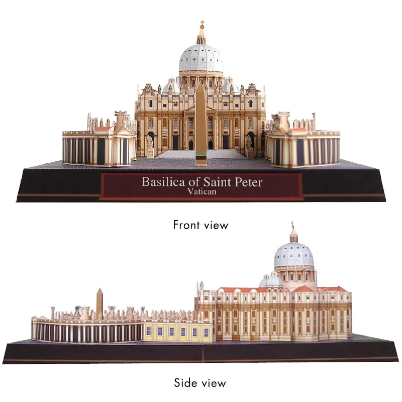 Basilica Di San Pietro In Vatican 3D Paper Model House Papercraft DIY Art Origami Building Teen Adult Handmade Craft Toys 3d paper model paper jigsaw puzzle