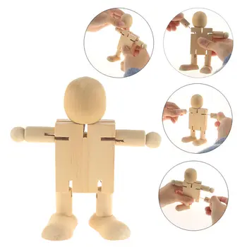 

5pcs/set Kids For Diy Woody Crafts Peg Dolls Christmas Decoration Wooden Ornaments Wood Waldorf Doll Logs Decorative
