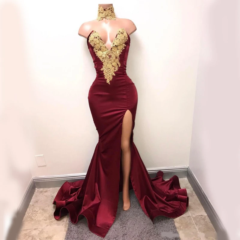 Maroon mermaid formal dress Clearance