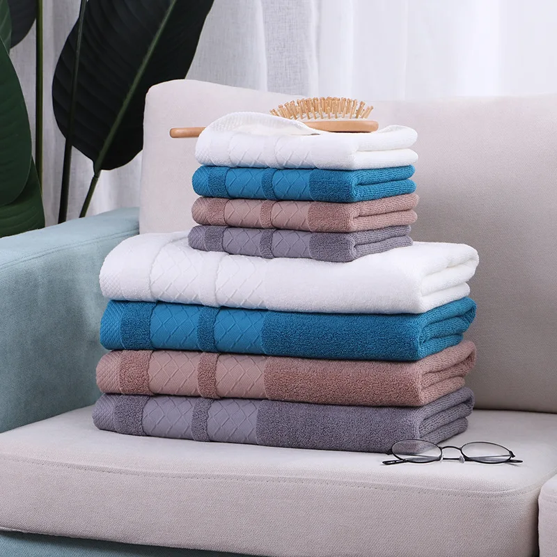 

Adult Pure Cotton Cover Cloth Gift Supermarket Towel Bath Towel Combination Hydroscopicity Good Wire Screen Covers