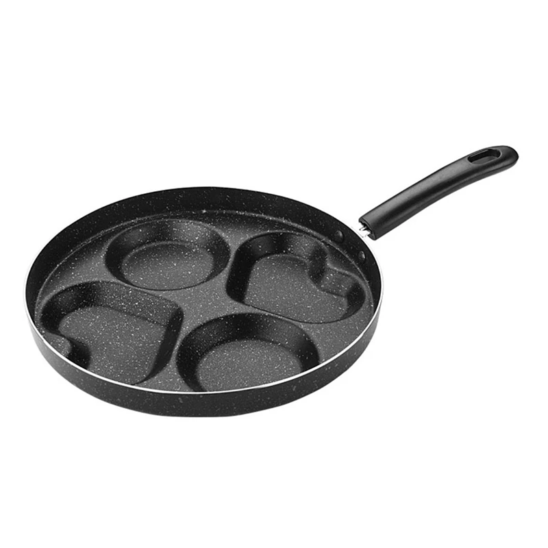 Maifanitum Four-hole Omelette Pan Portable Household Mini Omelette Pan Not Sticky Maifanitum Omelette Pan kitchen tools - Цвет: B