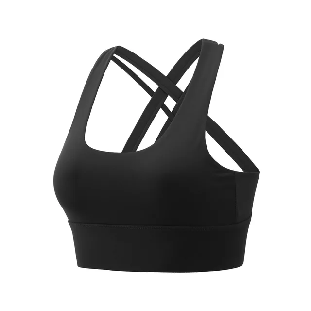 Women Sports Bra Push Up Crop Top Female Fitness Gym Bra Hollow Breathable Top Running Yoga Bra Athletic Sportswear Big size black
