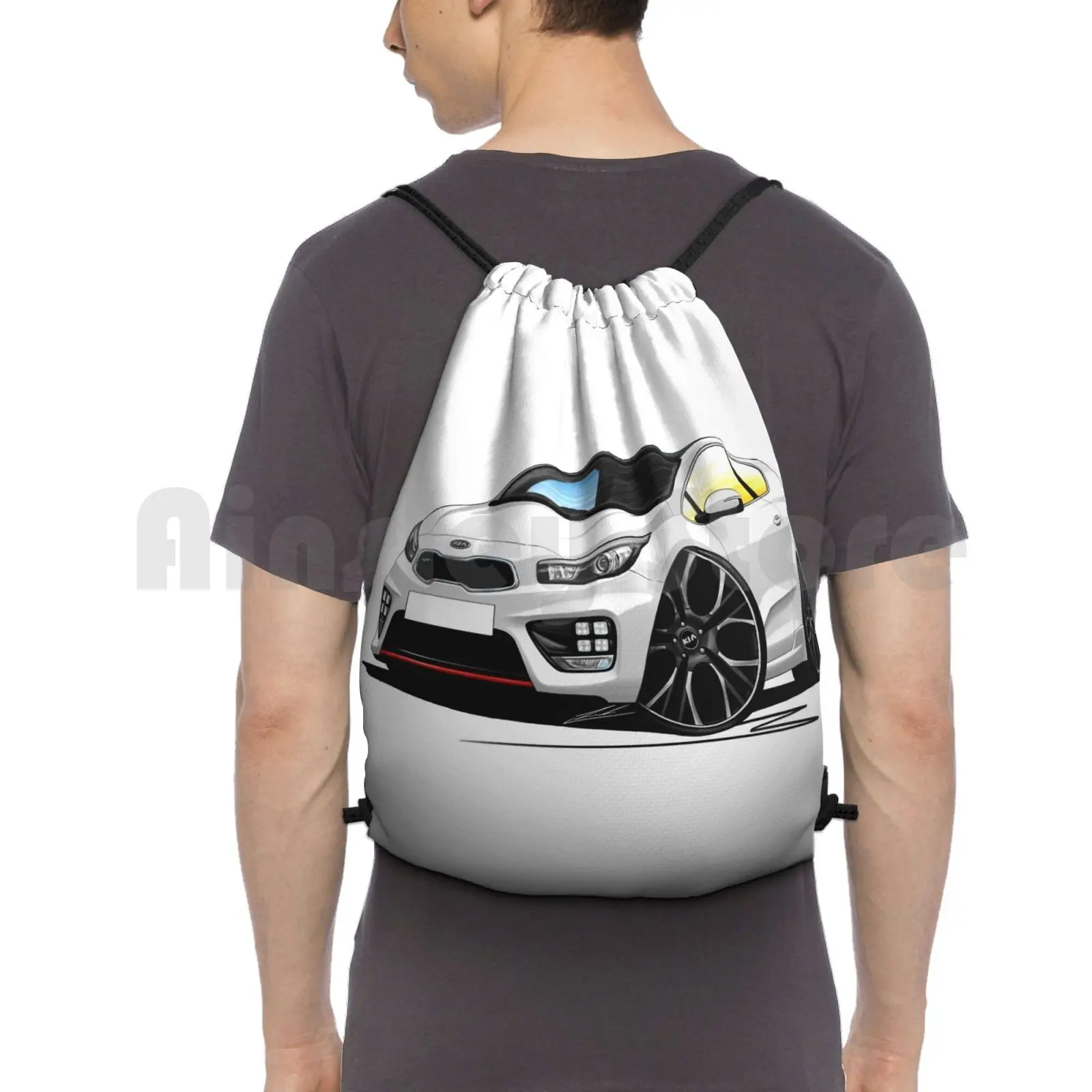 Kia Pro Ceed Gt Zaino Bianco Borsa Con Coulisse Equitazione Arrampicata Borsa Da Palestra Kia Ceed Process Gt Ceed Gt White Car Sports Car Hot