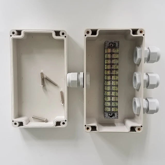 Outdoor IP 67 Waterproof Junction Box with Terminal Block Plastic