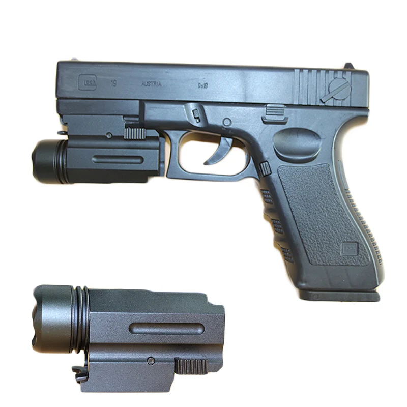 Тактический Airsoft Мини Пистолет с фонариком 20 мм направляющей для Glock 17 19 18C 24 светодиодный винтовка пистолет-горелка быстроразборный ручной фонарь