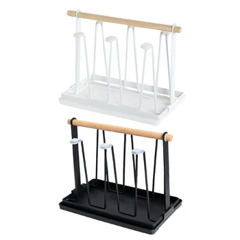 

Mug Glass Stand Holder Drying Shelf Iron Storage Rack Desktop Hanging Drainer Storage Rack Kitchen Accessories Home Organizer