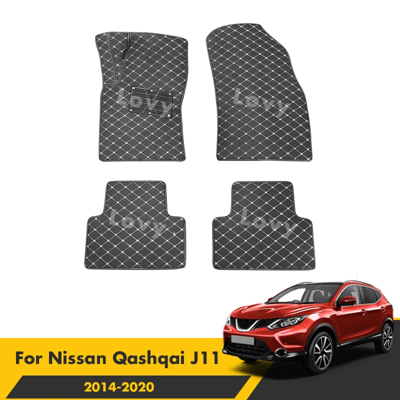Car Floor Mats For Nissan Qashqai J11 2021 2020 2019 2018 2017 2016