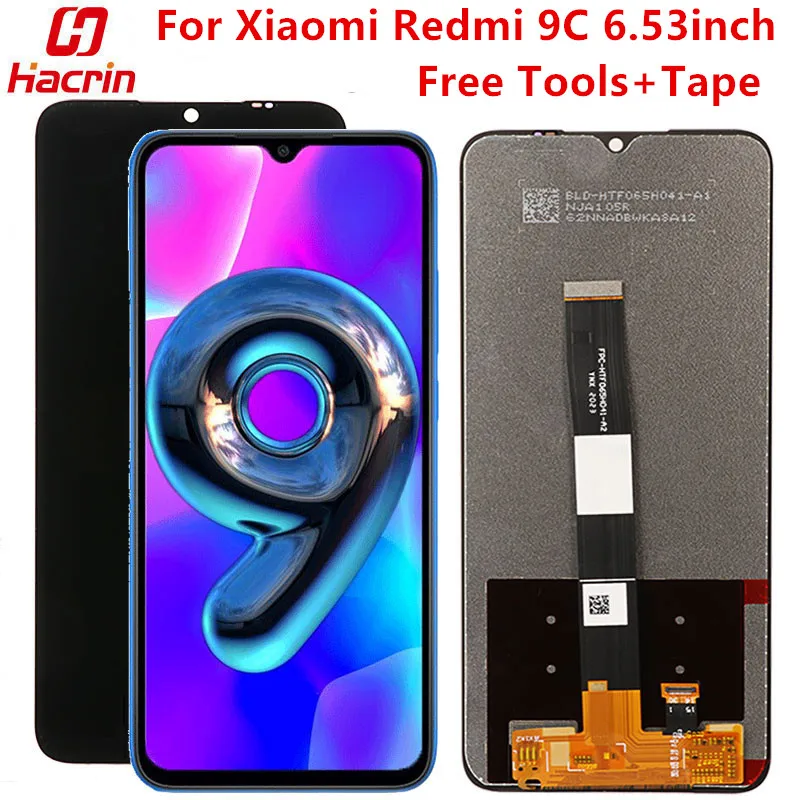 Дисплей с тачскрином для Xiaomi Redmi 9C 6 53 '' черный рамкой/без рамки | Мобильные